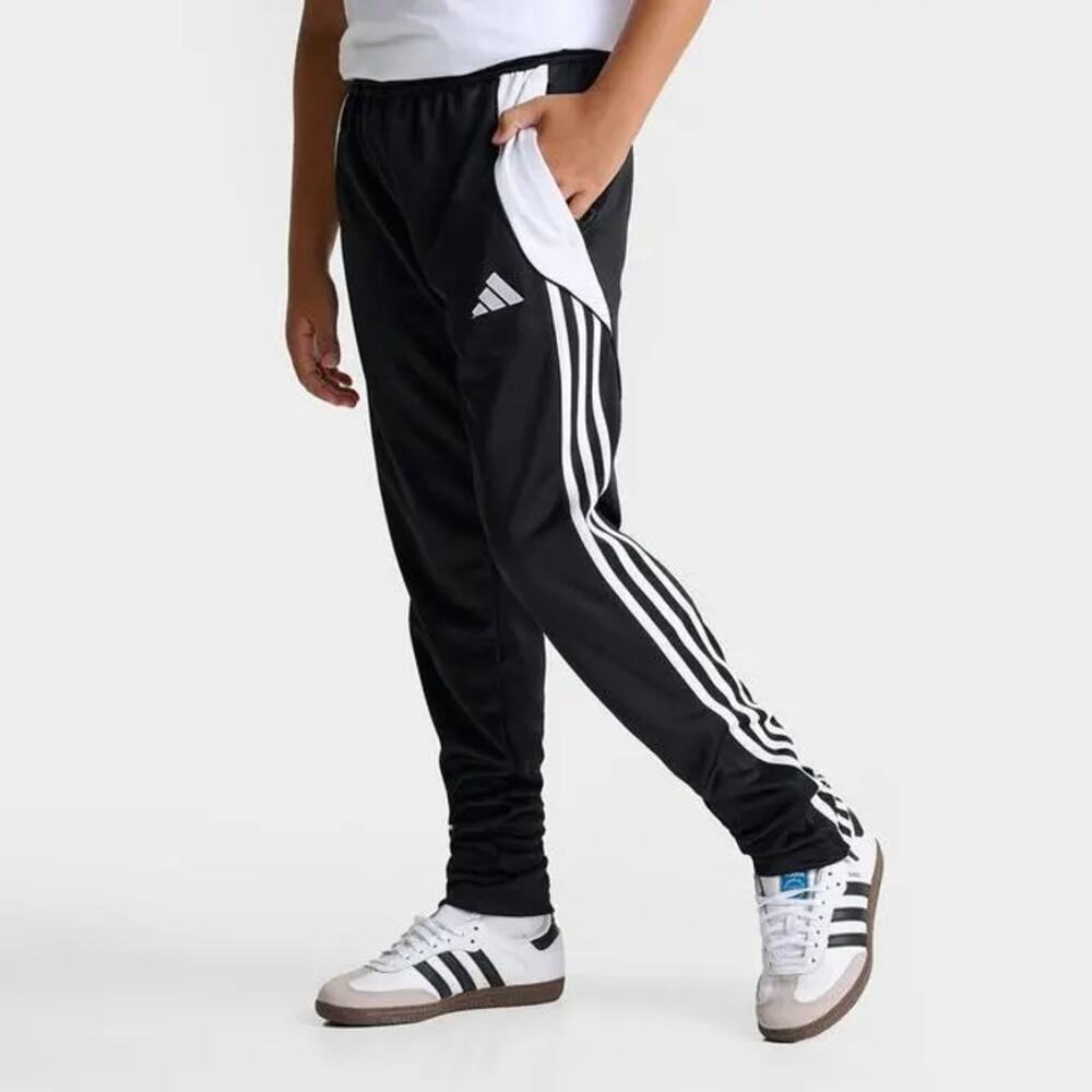 NWT Adidas Boys Black White Tiro 24 Training Activewear Pants Youth Size XL